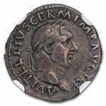 Roman AR Denarius Vitellius (69 AD) Ch VF NGC (RIC 107, 5/4)
