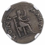 Roman AR Denarius Vitellius (69 AD) Ch VF NGC (RIC 107, 5/4)