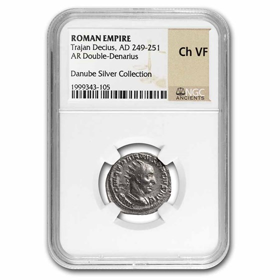 Roman AR Double Denarius Decius (249-51 AD) Ch VF NGC RIC IV 16c Roman AR Double Denarius Decius (249-51 AD) Ch VF NGC RIC IV 16c