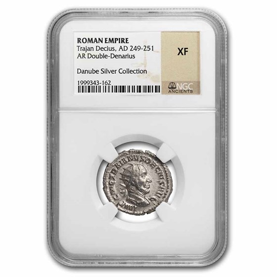 Roman AR Double Denarius Decius (249-51 AD) XF NGC RIC IV 16c Roman AR Double Denarius Decius (249-51 AD) XF NGC RIC IV 16c