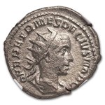 Roman AR Double Denarius Herennius Etruscus (251 AD) VF NGC