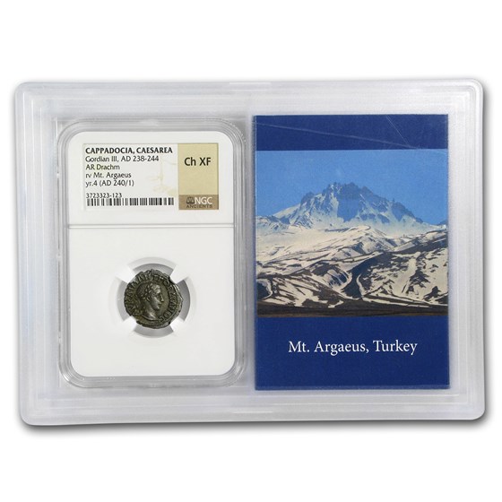 Roman AR Drachm Emp. Gordian III (238-244 AD) Ch XF NGC (Vault) Roman AR Drachm Emp. Gordian III (238-244 AD) Ch XF NGC (Vault)
