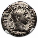 Roman AR Silver Denarius Emperor Trajan (98-117 AD) VG NGC