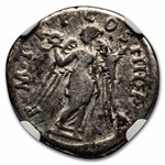 Roman AR Silver Denarius Emperor Trajan (98-117 AD) VG NGC