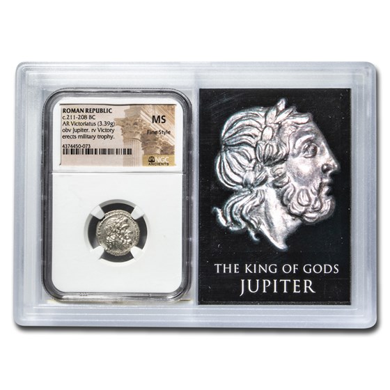 Roman AR Victoriatus (211-208 BC) MS NGC Fine Style (Vault) Roman AR Victoriatus (211-208 BC) MS NGC Fine Style (Vault)
