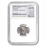 Roman Arabia AR Drachm Trajan (98-117 AD) Ch VF NGC