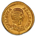 Roman AV Aureus Julia Domna (193-217 AD) Ch AU NGC (5/5)