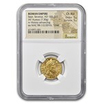 Roman AV Aureus Septimus Severus (193-211 AD) Ch AU NGC (5/5)