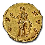 Roman AV Gold Aureus Faustina Jr (147-75/6 AD) MS NGC (5/4)