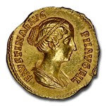 Roman AV Gold Aureus Faustina Jr (147-75/6 AD) MS NGC (5/4)