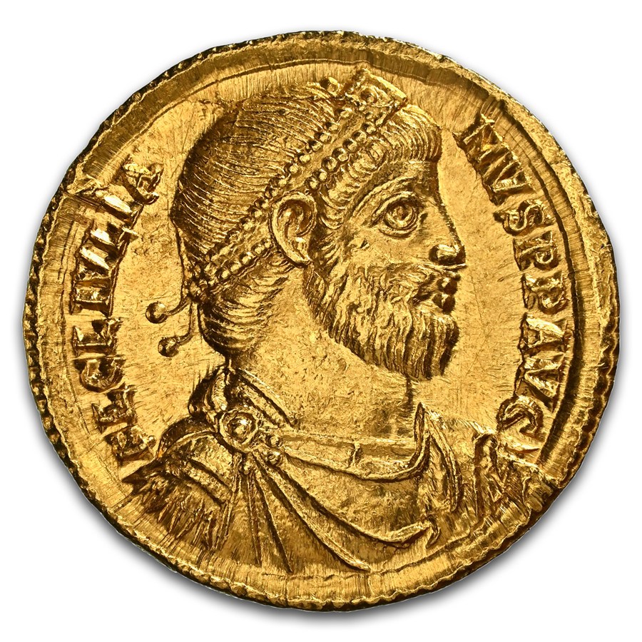 Buy 330-363 AD Roman Gold Solidus Ch AU NGC 5/4 RIC 195 | APMEX