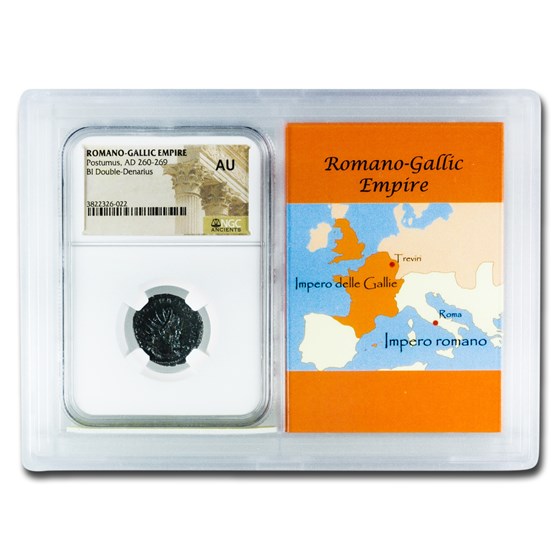 Roman BI Dbl Denarius Postumus (260-269 AD) AU NGC (Vault) Roman BI Dbl Denarius Postumus (260-269 AD) AU NGC (Vault)