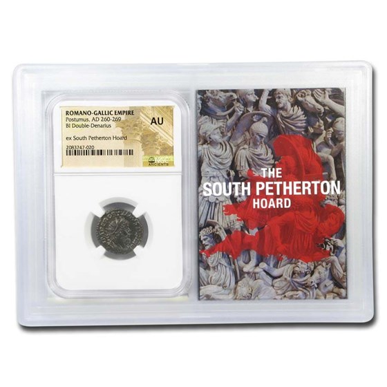 Roman BI Dbl Denarius Postumus AU NGC (Petherton Hoard Vault) Roman BI Dbl Denarius Postumus AU NGC (Petherton Hoard Vault)