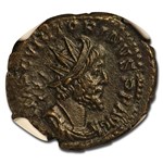 Roman BI Dbl Denarius Victorinus AU NGC (Petherton Hoard Vault)