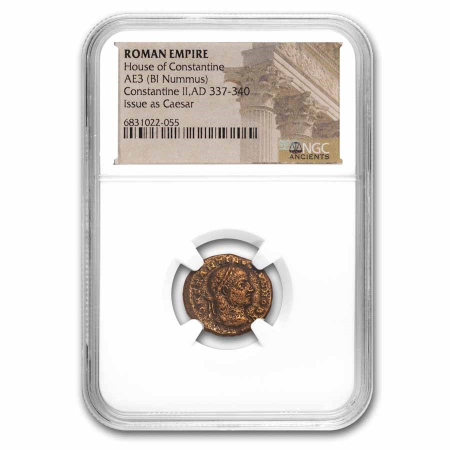 Roman BI Nummus Constantine II (337-340 AD) NGC (Random Coin)