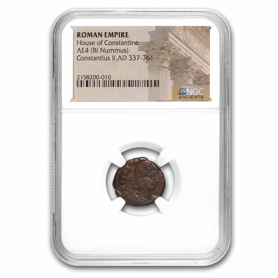 Roman BI Nummus Constantius II (337-361 AD) NGC (Random Coin)