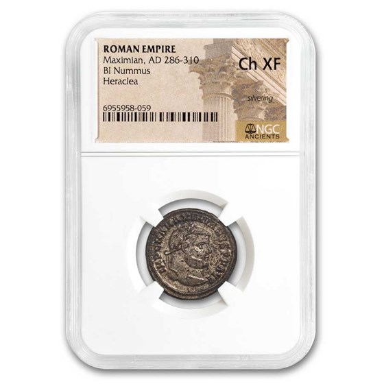Roman BI Nummus Maximian (286-310 AD) Ch XF NGC (Random Coin) Roman BI Nummus Maximian (286-310 AD) Ch XF NGC (Random Coin)