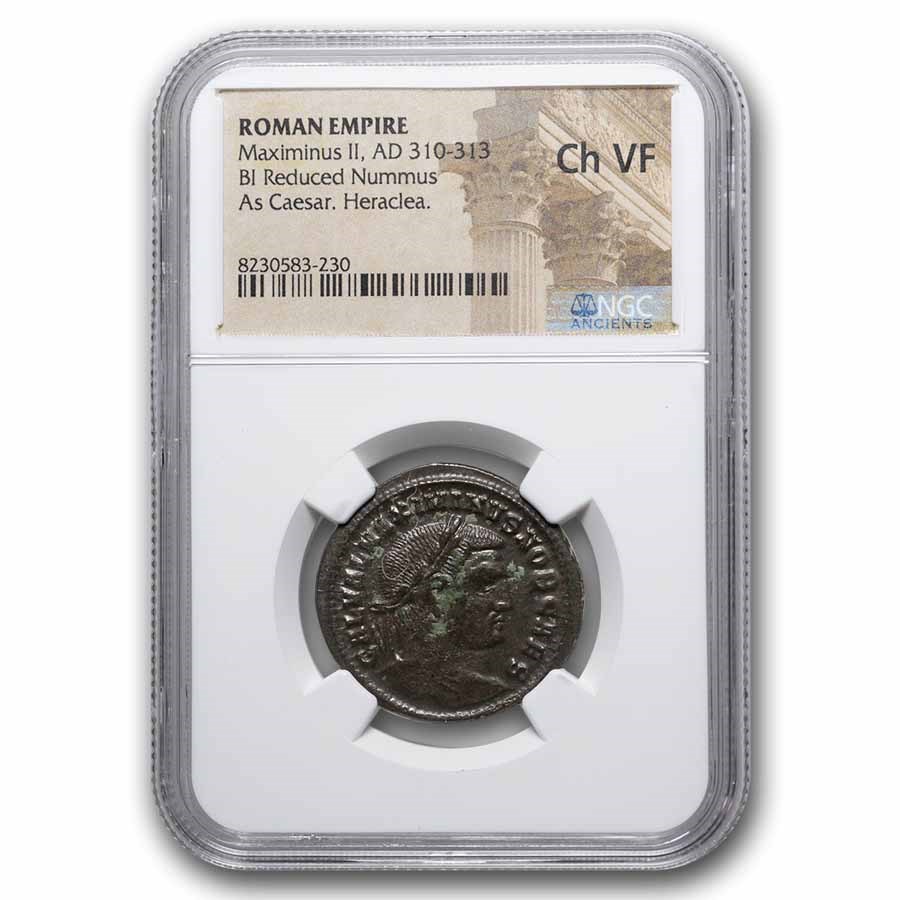Roman Bi Reduced Nummus Maximinius II (310-313 AD) Ch VF NGC