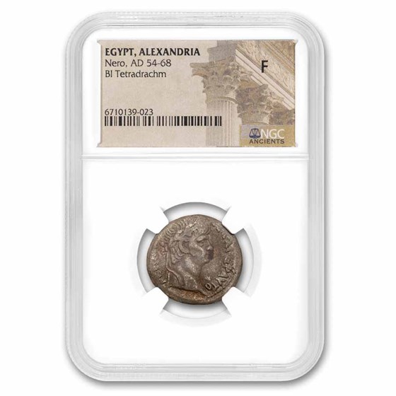Roman BI Tetradrachm Egypt Nero (54-68 AD) Fine NGC Roman BI Tetradrachm Egypt Nero (54-68 AD) Fine NGC