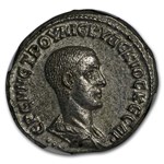 Roman BI Tetradrachm Herennius Etruscus (251 AD) AU NGC