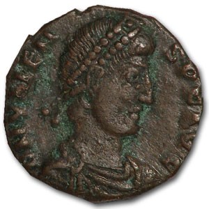 Roman Bronze AE3 Emperor Valens (364-378 AD) Roman Bronze AE3 Emperor Valens (364-378 AD)