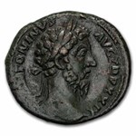 Roman Bronze As Marcus Aurelius (161-180 AD) XF (RIC 1142)