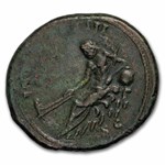 Roman Bronze As Marcus Aurelius (161-180 AD) XF (RIC 1142)
