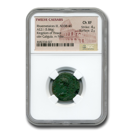 Roman Client Kingdom Thrace AE 21 Rhoemetalces III Ch XF NGC Roman Client Kingdom Thrace AE 21 Rhoemetalces III Ch XF NGC