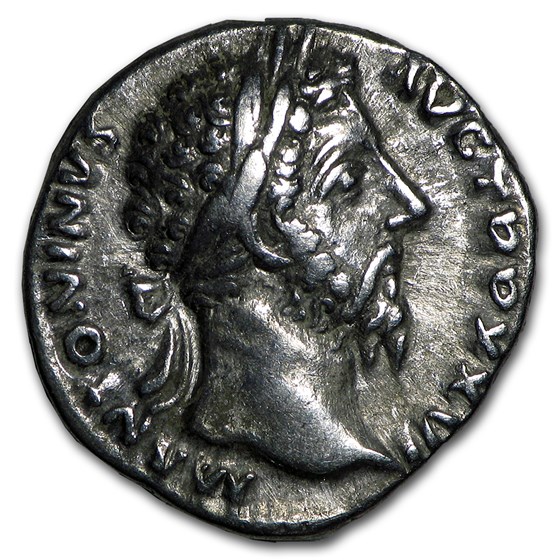 Roman Denarius Emperor Marcus Aurelius XF (161-180 AD)