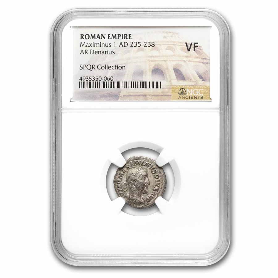 Roman Denarius Emperor Maximinus I (235-238 AD) VF NGC