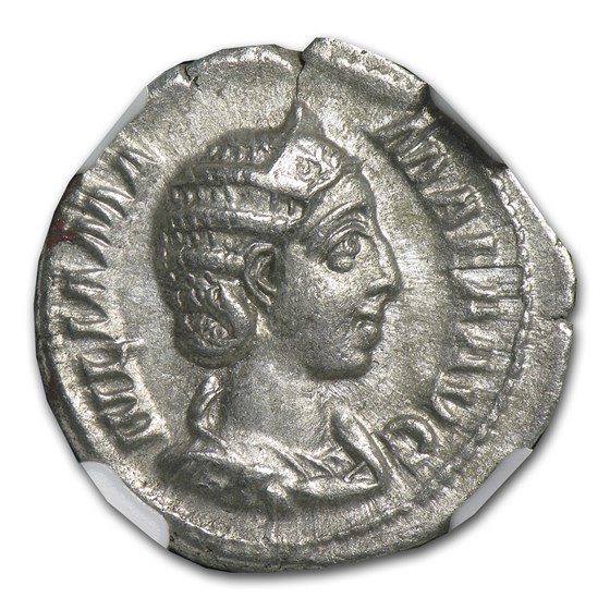 Roman Denarius Julia Mamaea (222-235 AD) Ch-AU NGC