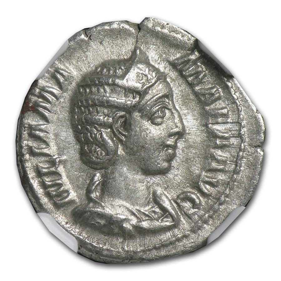 Roman Denarius Julia Mamaea (222-235 AD) Ch-AU NGC