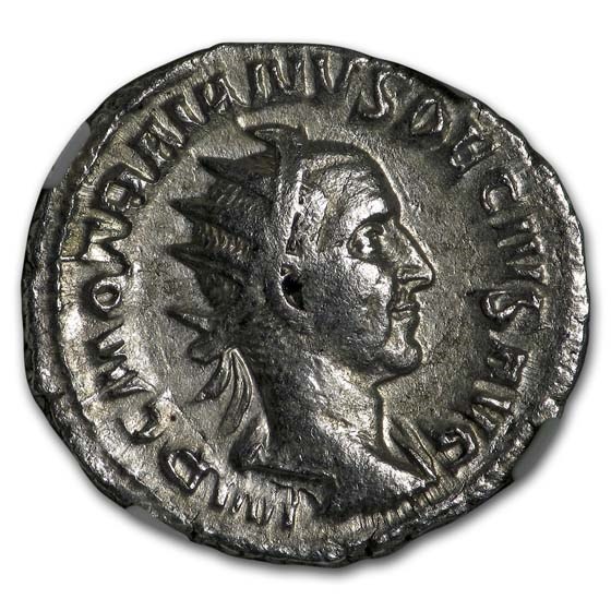 Roman Double Denarius Emp. Trajan Decius (249-251 AD) Ch VF NGC Roman Double Denarius Emp. Trajan Decius (249-251 AD) Ch VF NGC