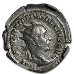 Roman Double Denarius Emp. Trajan Decius (249-251 AD) Fine NGC