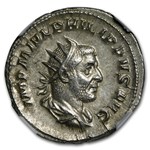 Roman Double Denarius Emperor Phillip I (244-249 AD) Ch AU NGC