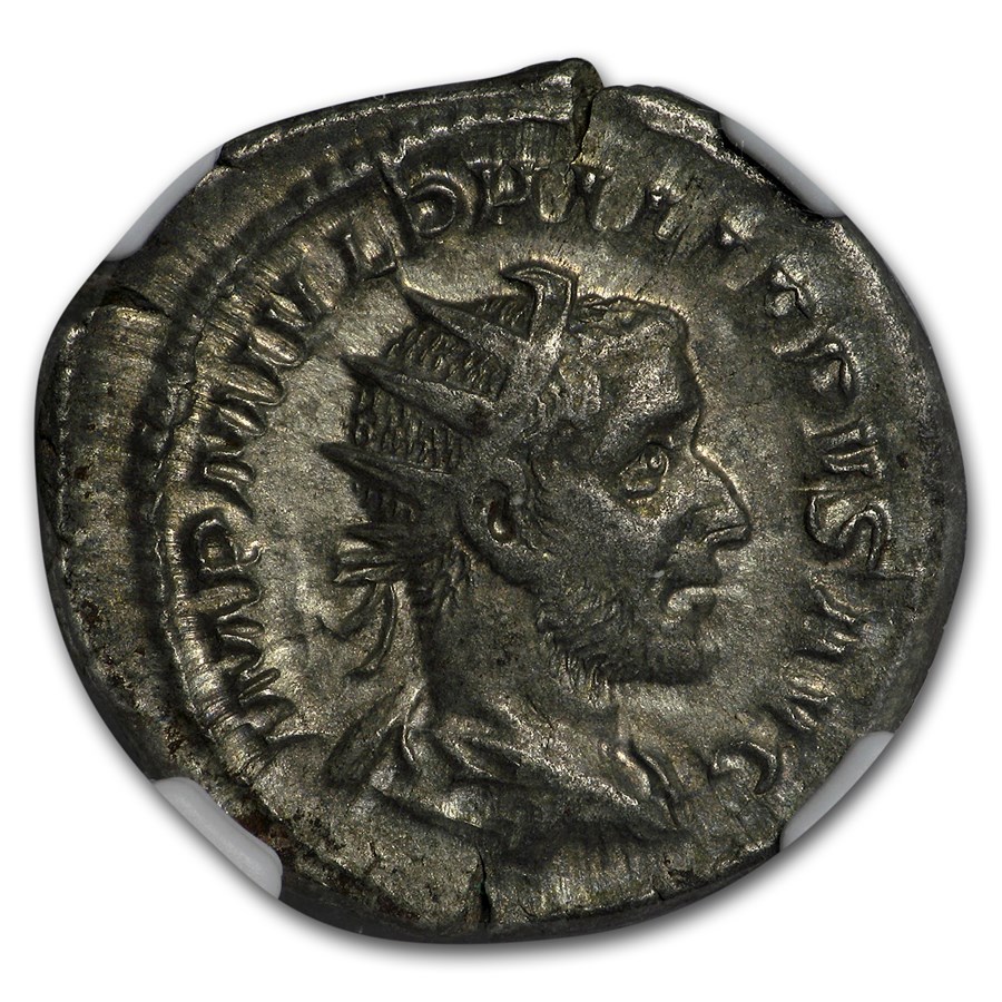 Roman Double Denarius Emperor Phillip I (244-249 AD) Ch XF NGC