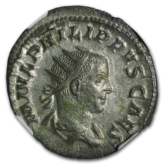 Roman Double Denarius Emperor Phillip II (247-249 AD) XF NGC Roman Double Denarius Emperor Phillip II (247-249 AD) XF NGC