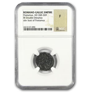 Roman Double Denarius Emperor Postumus Fine NGC (260-269 AD) Roman Double Denarius Emperor Postumus Fine NGC (260-269 AD)