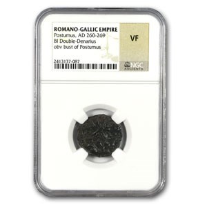 Roman Double Denarius Emperor Postumus VF NGC (260-269 AD) Roman Double Denarius Emperor Postumus VF NGC (260-269 AD)