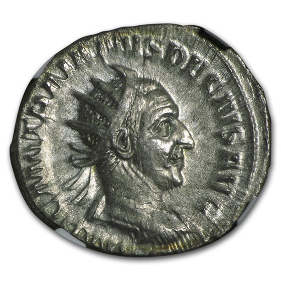 Roman Double Denarius Emperor Trajan Decius (249-251 AD) AU NGC Roman Double Denarius Emperor Trajan Decius (249-251 AD) AU NGC