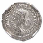 Roman Double Denarius Gordian III NGC AU (238-244 AD, Vault)