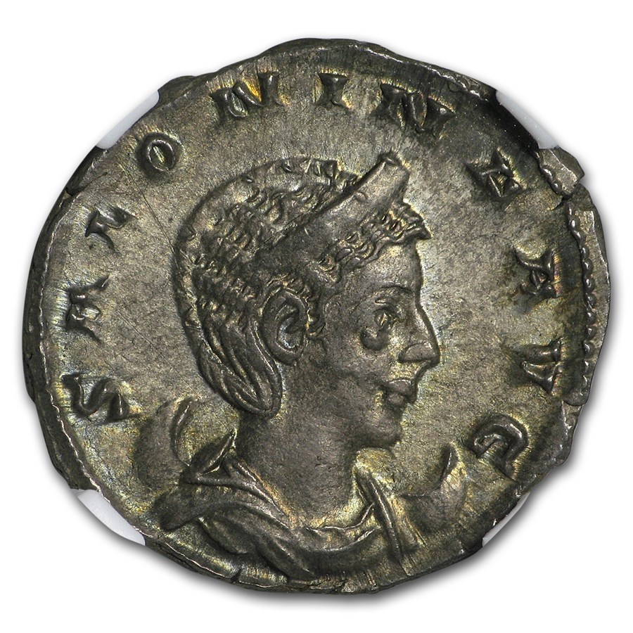 Roman Double Denarius Salonina (254-268 AD) AU NGC