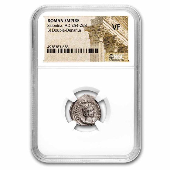 Roman Double Denarius Salonina (254-268 AD) VF NGC Roman Double Denarius Salonina (254-268 AD) VF NGC