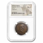 Roman Empire AE As Emperor Vespasian (69-79 AD) Ch Fine NGC