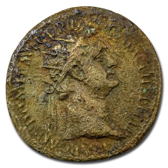 Roman Empire AE Dupondius Domitian 92-94 AD Ch Fine (RIC II 754)