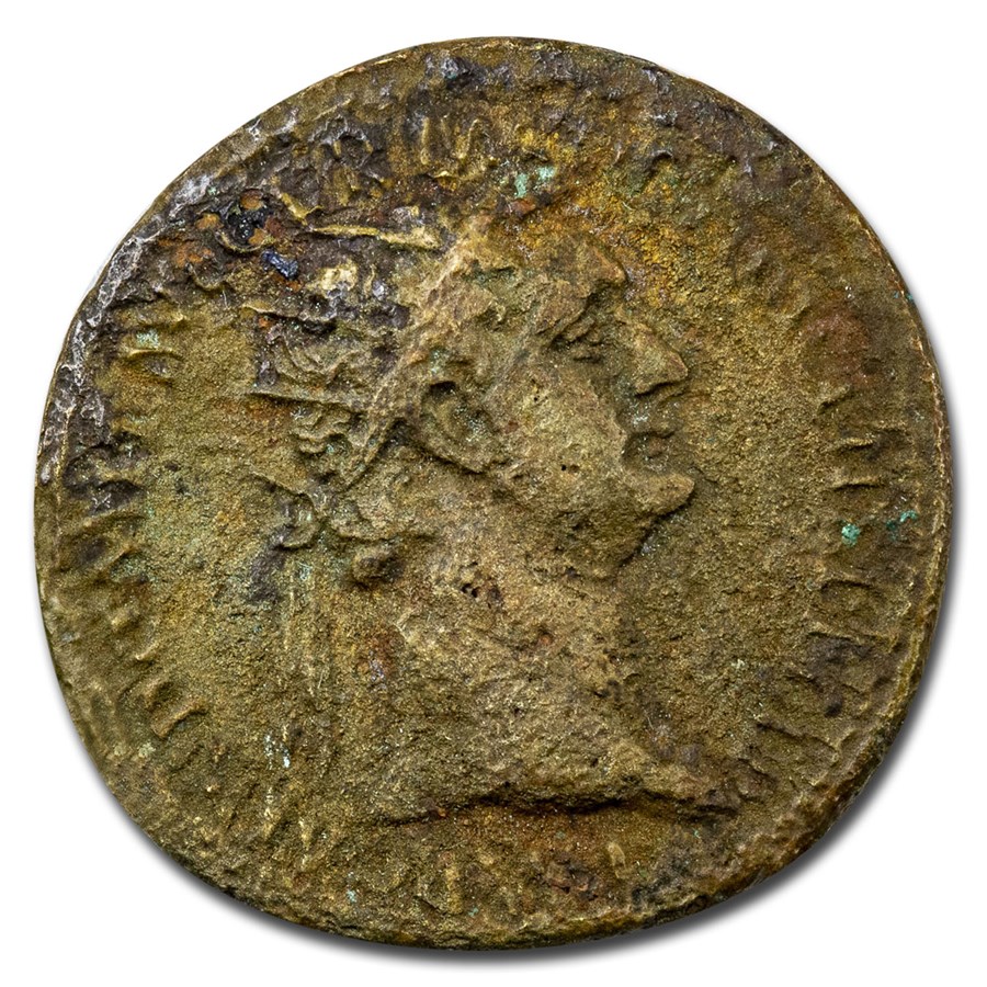 Roman Empire AE Dupondius Domitian 92-94 AD Ch Fine (RIC II 754)