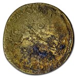 Roman Empire AE Dupondius Domitian 92-94 AD Ch Fine (RIC II 754)