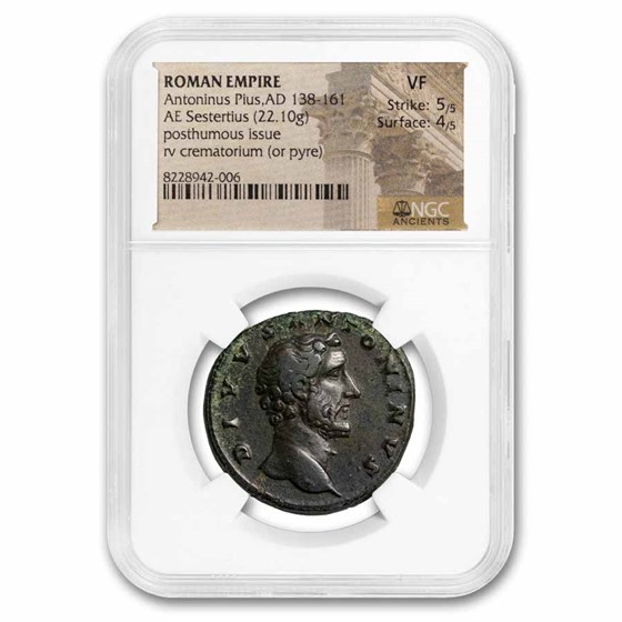 Roman Empire AE Sestertius Ant. P. 138-161 AD VF NGC RIC III 1266 Roman Empire AE Sestertius Ant. P. 138-161 AD VF NGC RIC III 1266