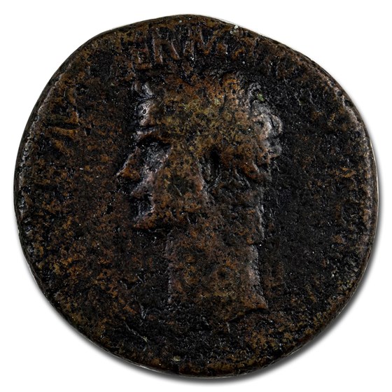Roman Empire AE Sestertius Emp Caligula (37-38 AD) Fine RIC I 37 Roman Empire AE Sestertius Emp Caligula (37-38 AD) Fine RIC I 37