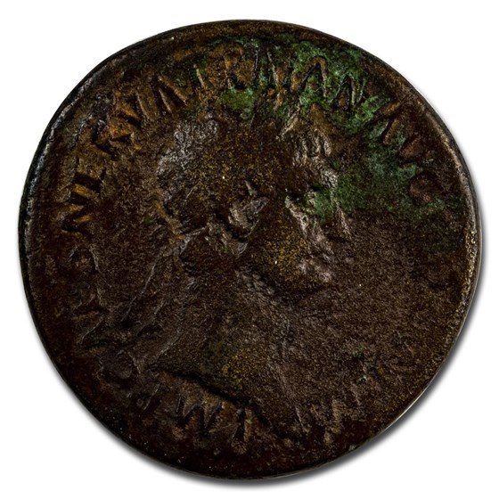 Roman Empire AE Sestertius Emp Nero (97 AD) Fine (RIC II 85) Roman Empire AE Sestertius Emp Nero (97 AD) Fine (RIC II 85)